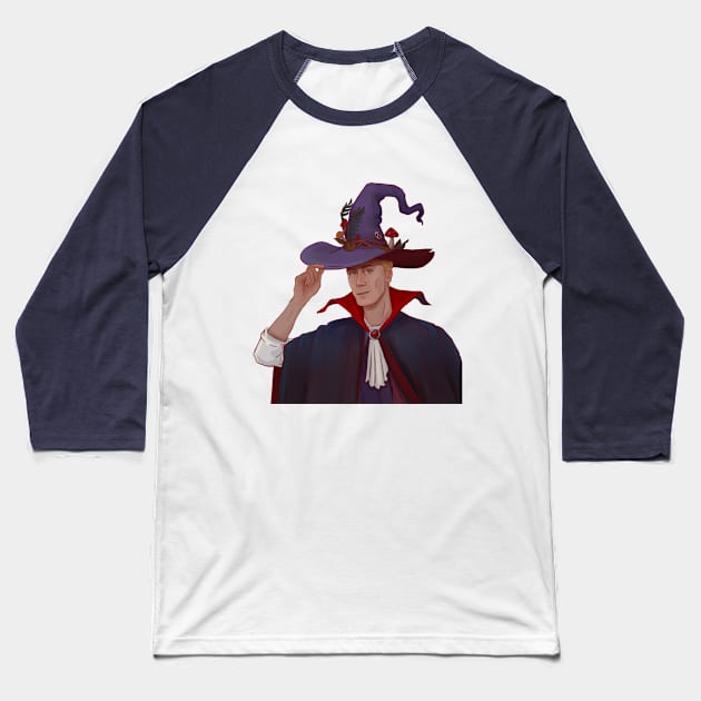 David on Halloween Baseball T-Shirt by Magical Forest